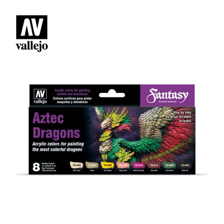 Game Color Aztec Dragons Paint Set by Angel Giraldez