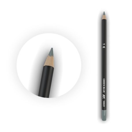 Weathering pencils - Watercolor Pencil Green Blue 