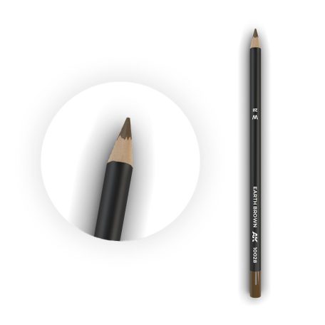 Weathering pencils - Watercolor Pencil Earth Brown 
