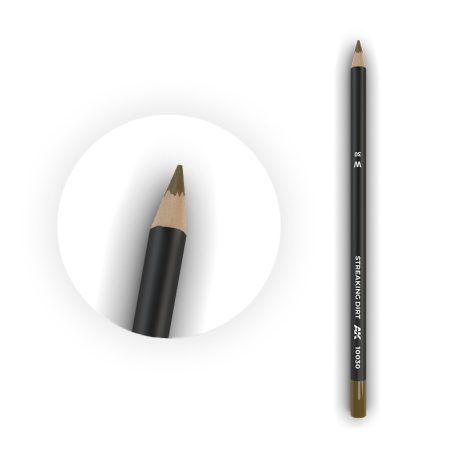 Weathering pencils - Watercolor Pencil Streaking Dirt 