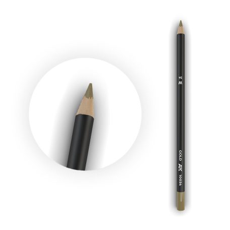 Weathering pencils - Watercolor Pencil Gold 