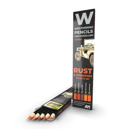 Weathering Pencils - Watercolor Pencil Set Rust And Streaking
