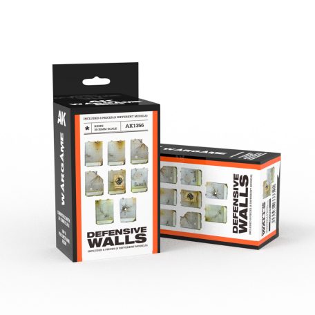 Wargame - Defensive Walls Set (Resin 30-35mm)