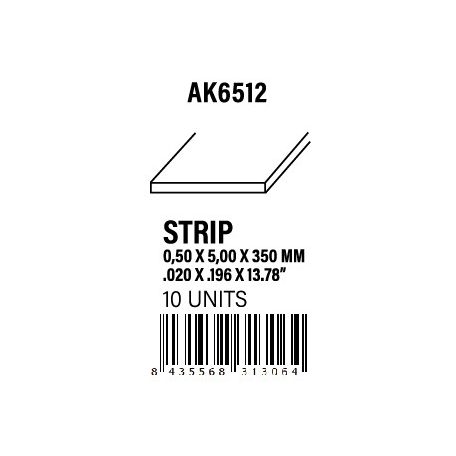 Strip 0.50 x 5.00