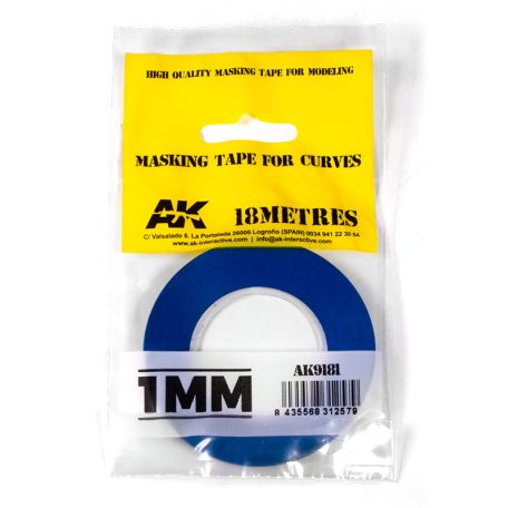 Masking Tape - Blue masking Tape for curves 1mm