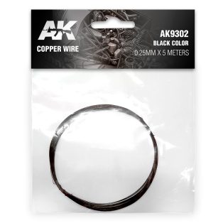 Copper wire - Copper Wire 0.25mm x 5 meters BLACK COLOR