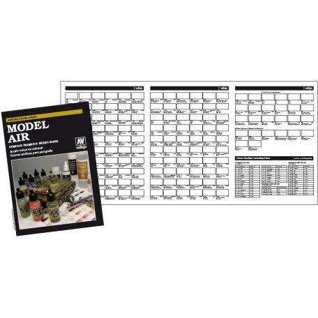 CC971 Color Chart - Hand Painted Color Chart: Model Air and Surface Primer