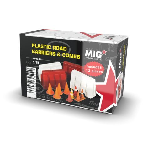 Resins - Plastic Road Barriers & Cones 1:35