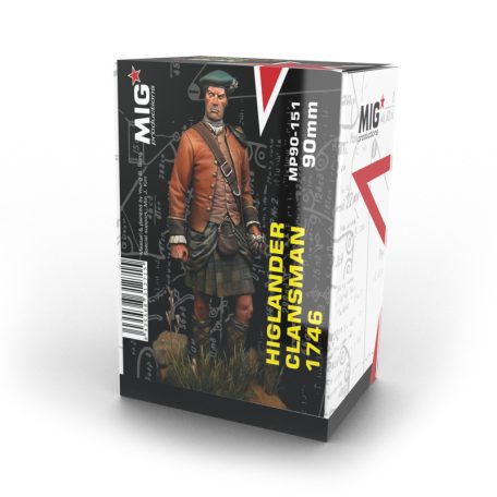 Resins - Highlanderclansman 1746resin Figure 90mm