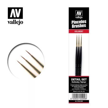 RK25999 Brush Set - Detail Set Kolinsky-Tajmyr