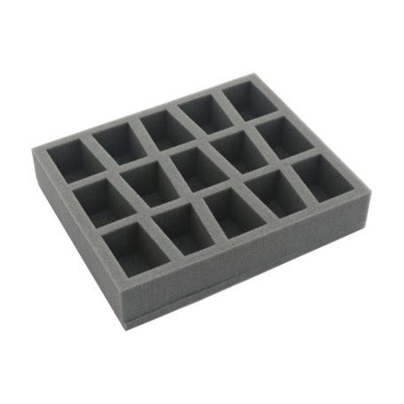 half-sized foam tray for 15 miniatures na 40 mm bases 