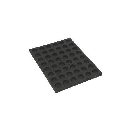 Tray for storing 48 miniatures on 25mm bases in vertical position