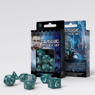 Classic RPG Stormy & white Dice Set (7)