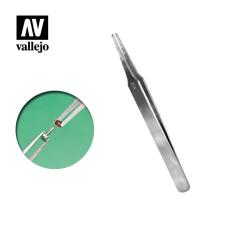 Flat Rounded Stainless Steel Tweezers